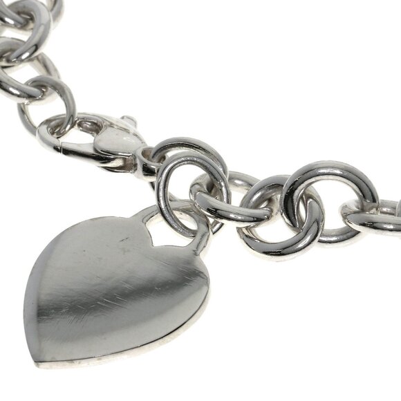 TIFFANY Silver Heart Charm Bracelet